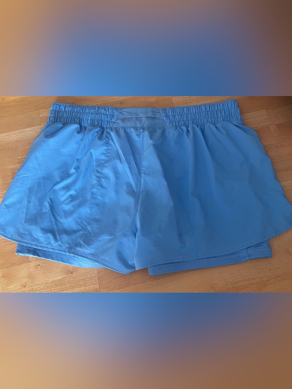 Women’s Light Blue Athletic Shorts with Inner Liner
